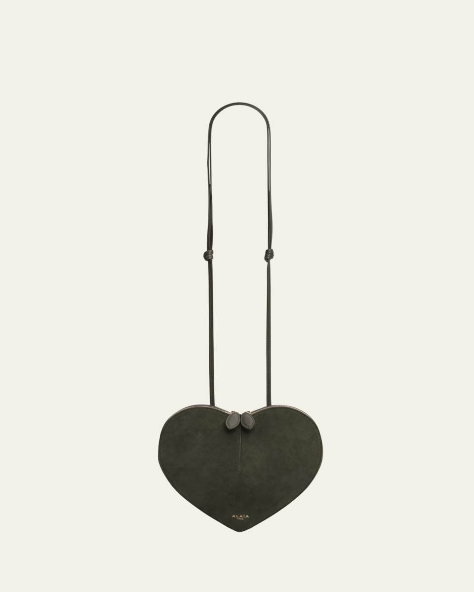 Le Coeur Crossbody Bag in Suede